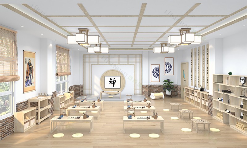 幼兒園家具橡膠木國(guó)學(xué)室整體.jpg